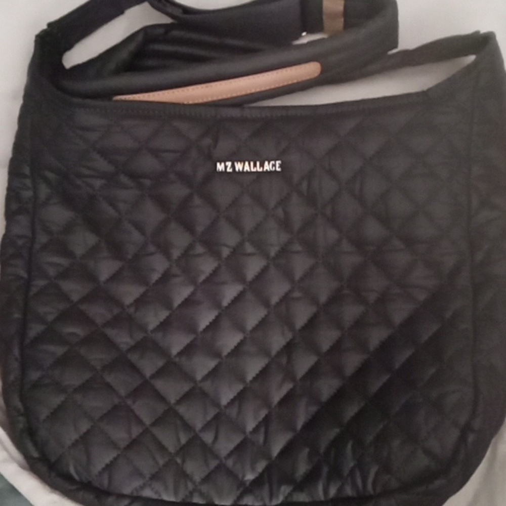 MZ WALLACE Black diamonded quilted Crossbody Bag